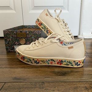 Keds x Rifle Paper Co. Triple Kick Sneakers NIB